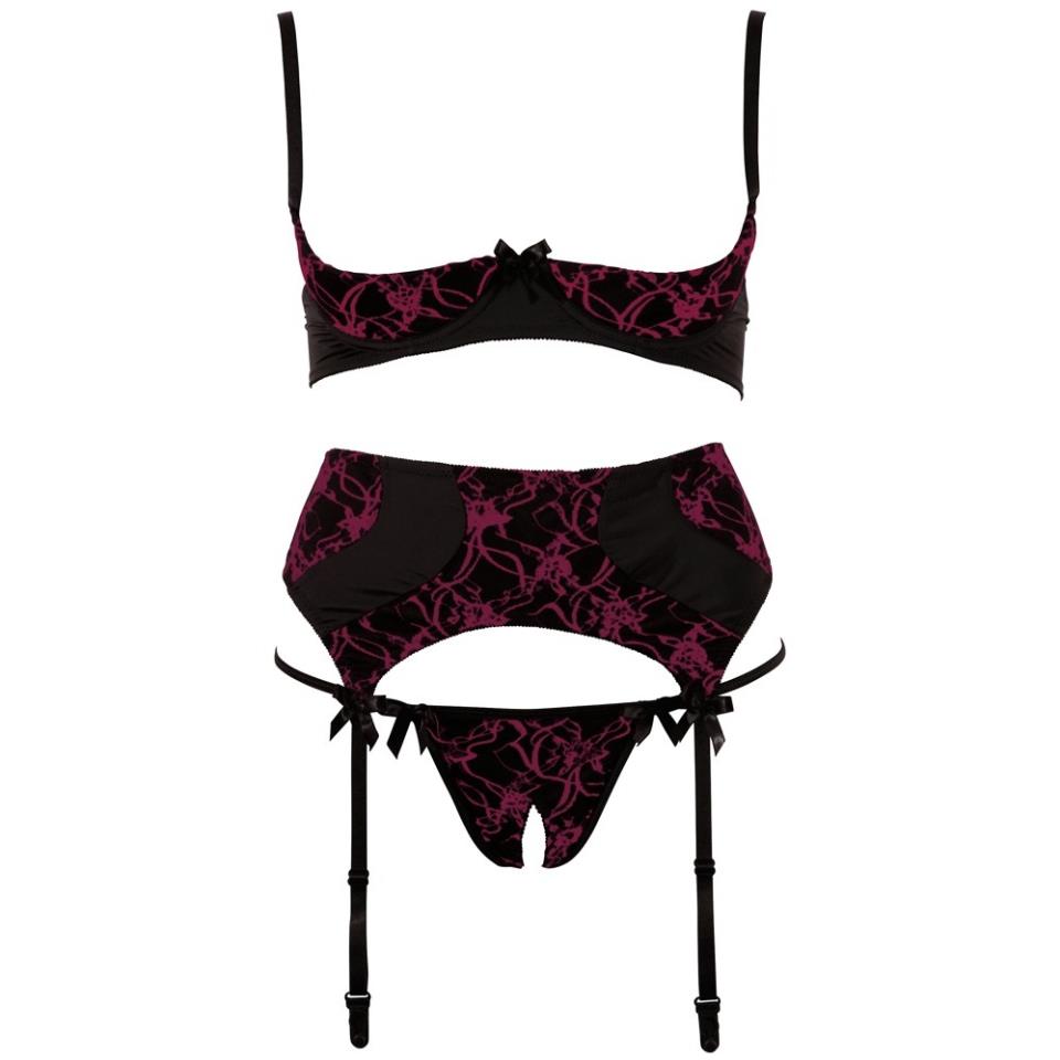 Cottelli Cupless and Crotchless Bra Set