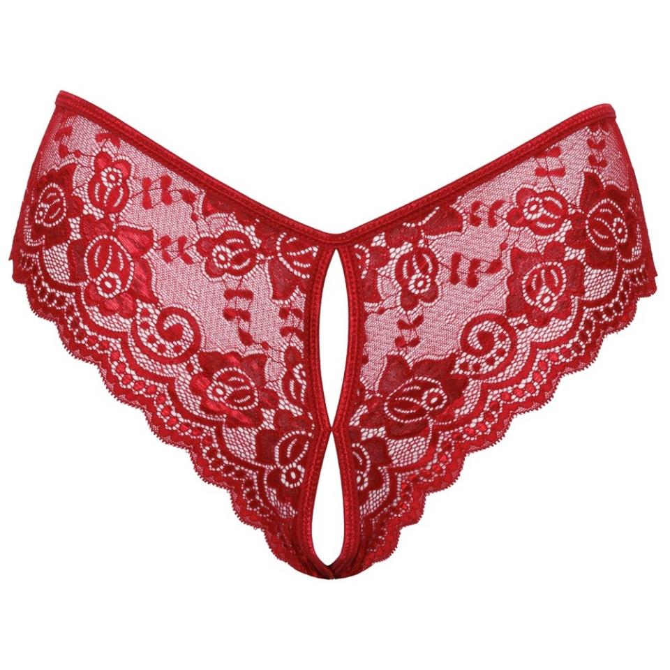 Cottelli Crotchless Panty Red