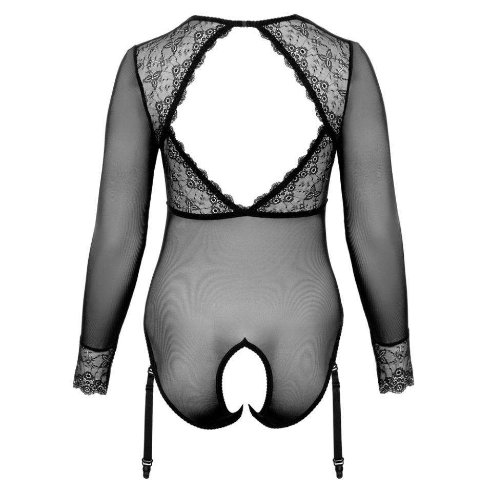Cottelli Curves Long Sleeved Crotchless Body