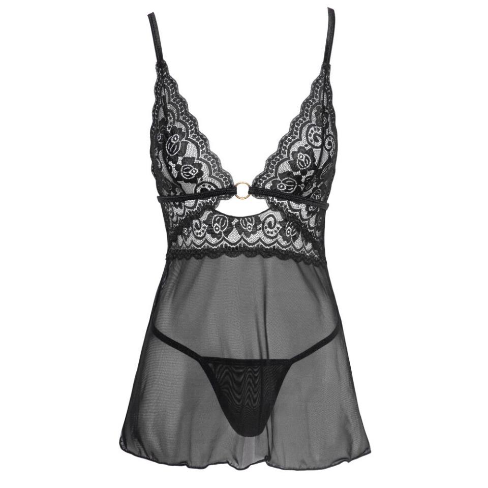 Cottelli Backless Babydoll With Thong