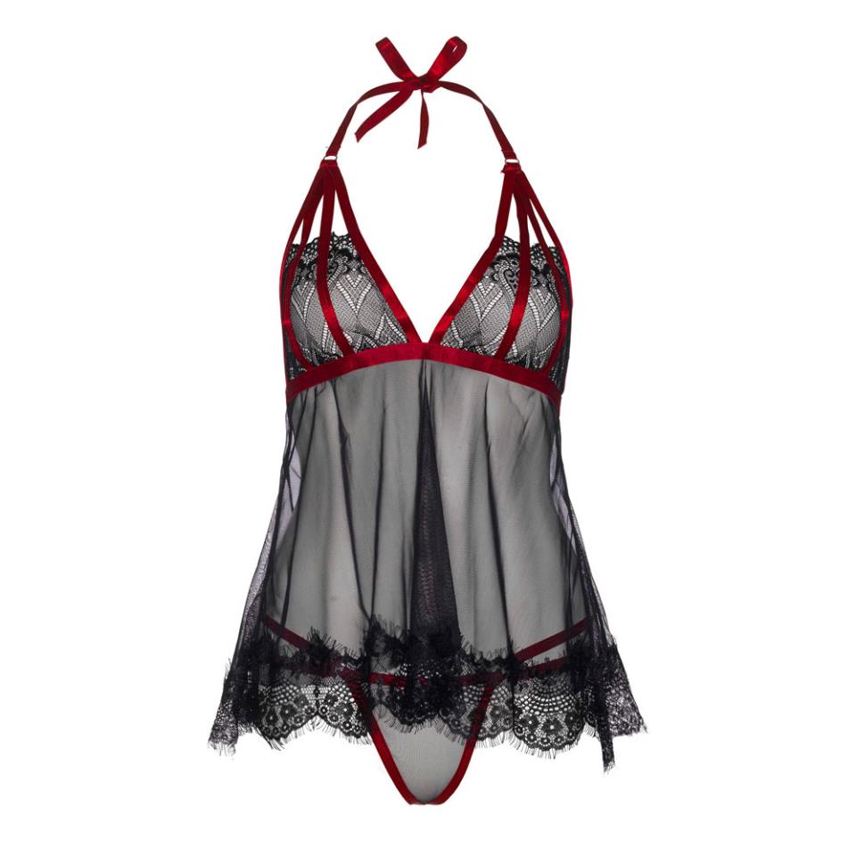 Leg Avenue Halter Babydoll And String