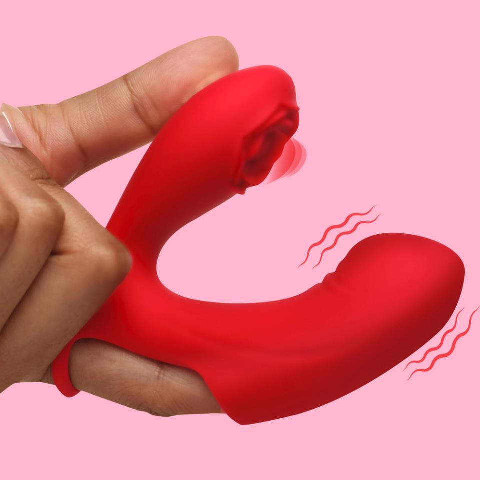 Rose Touch Pulsing Silicone Finger Vibrator