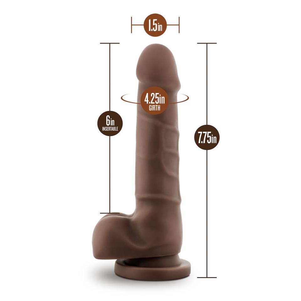 Dr Skin Realistic Cock Basic 7 Inch Chocolate Dildo