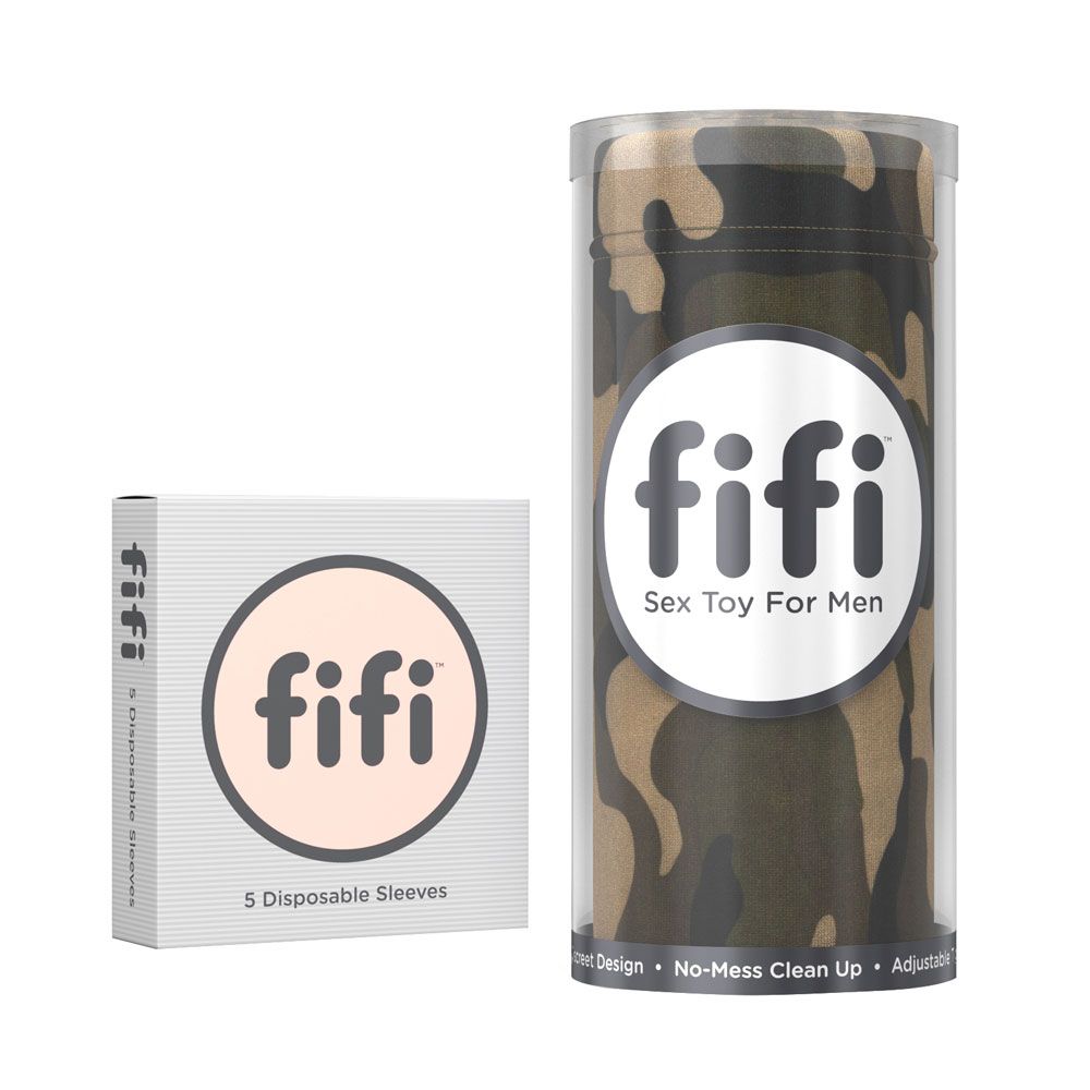 Fifi Masturbator Camo With 5  Disposable Sleeves