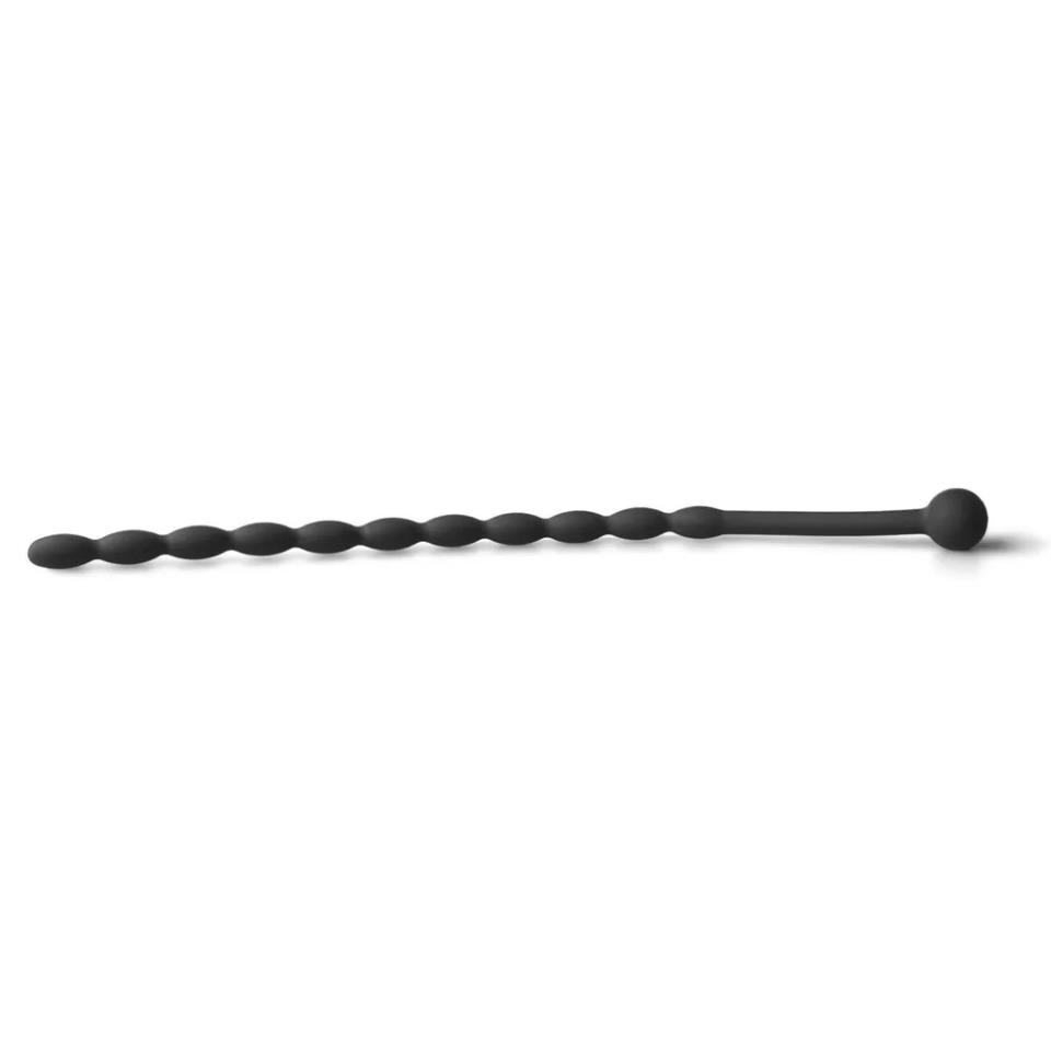 6 Inch Black Silicone Beaded Penis Sound Plug