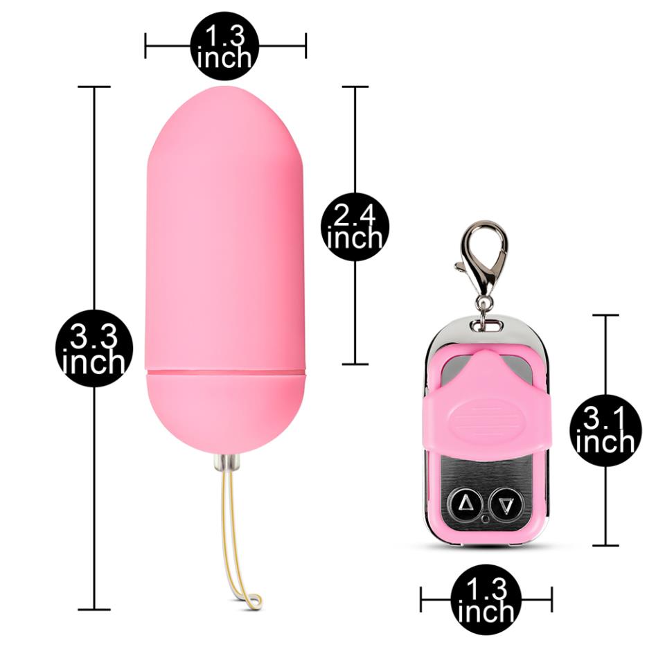 10 Function Remote Control Vibrating Pink Egg