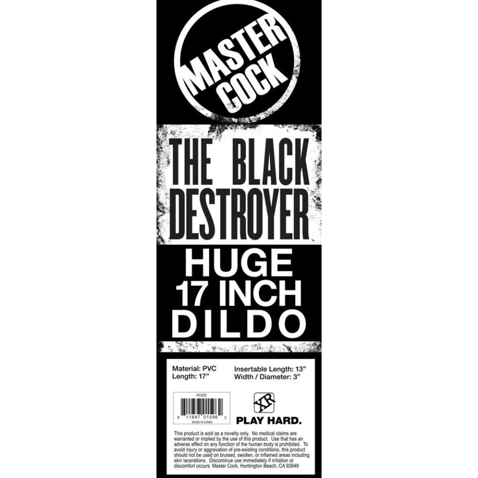 XR The Black Destroyer Huge Suction Cup Dildo