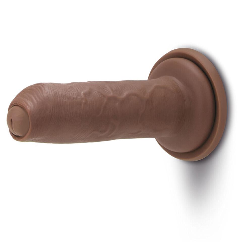 Me You Us Uncut Ultra Cock 6 Inch Dildo Flesh Brown