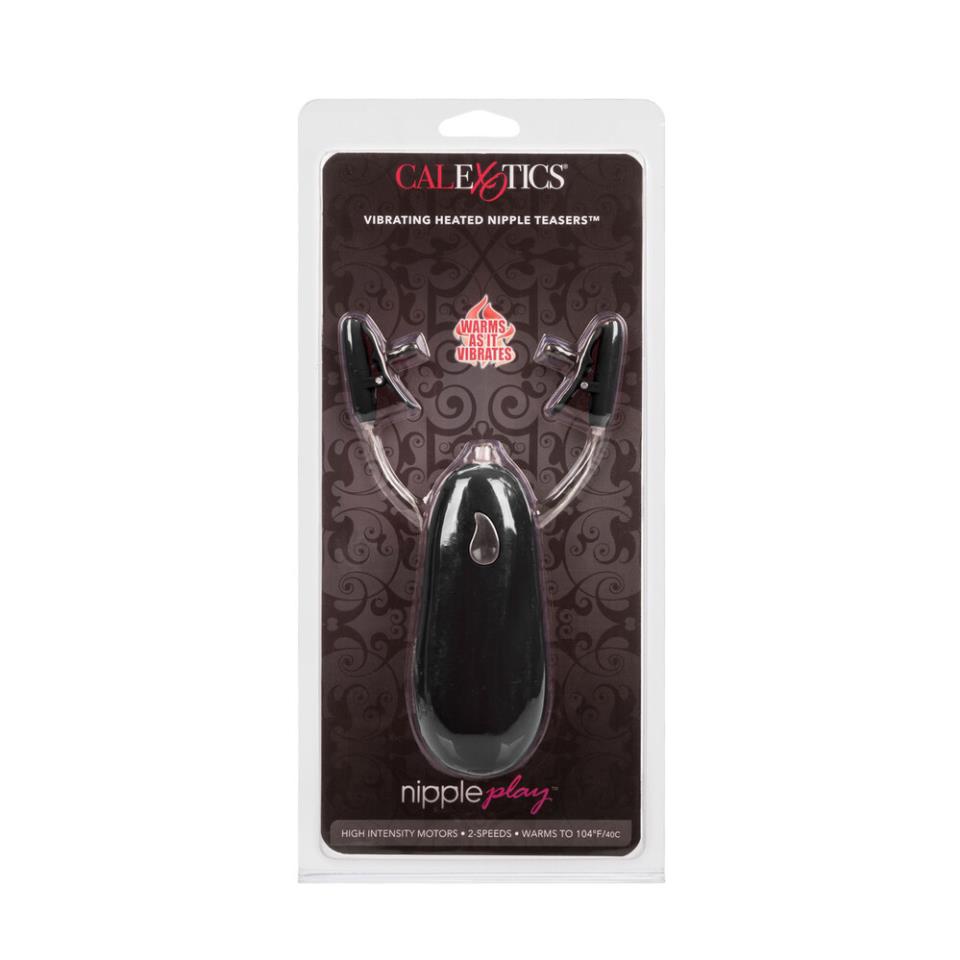 Heated Vibrating Nipple Teasers Black
