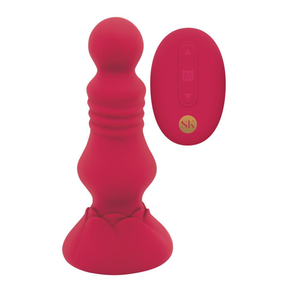Secret Kisses Remote Floret Vibrating Butt Plug