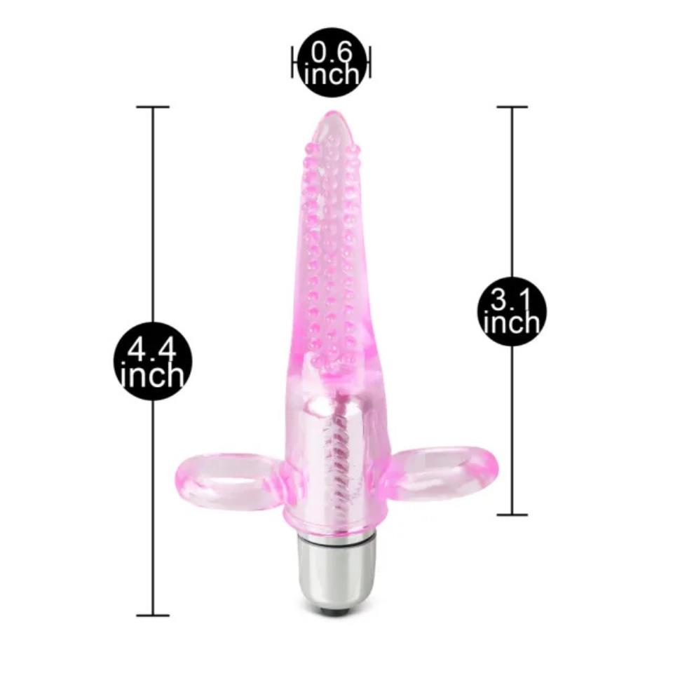 Clear Pink Vibrating Tongue Finger Vibrator